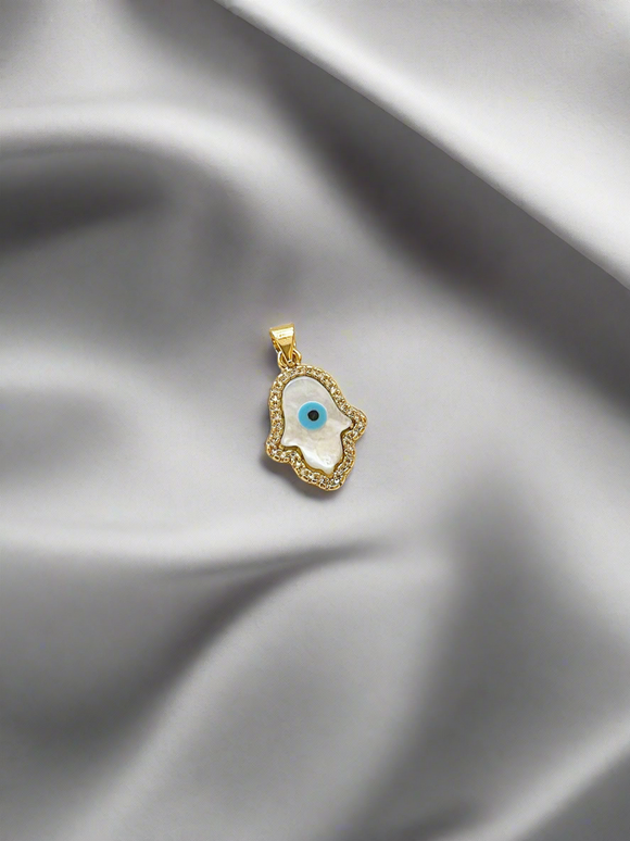 Evil Eye Hamsa Hand Pendant